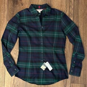 Brook Brothers Red Fleece Green Plaid Casual Button Down Shirt NWT